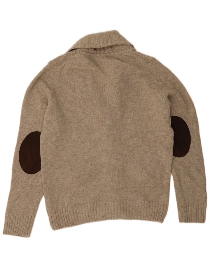 Zara Homme Pull Cardigan Gris Moyen Laine