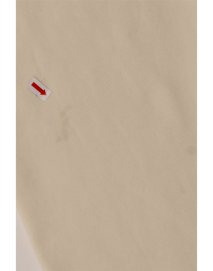 REEBOK Sweat-shirt coupe ample à col zippé pour homme en coton blanc cassé moyen