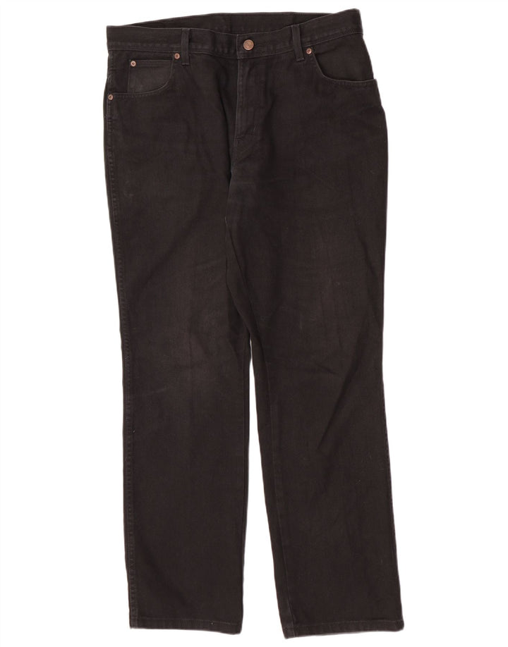 Wrangler Jean droit coupe régulière pour homme W36 L32 en coton noir