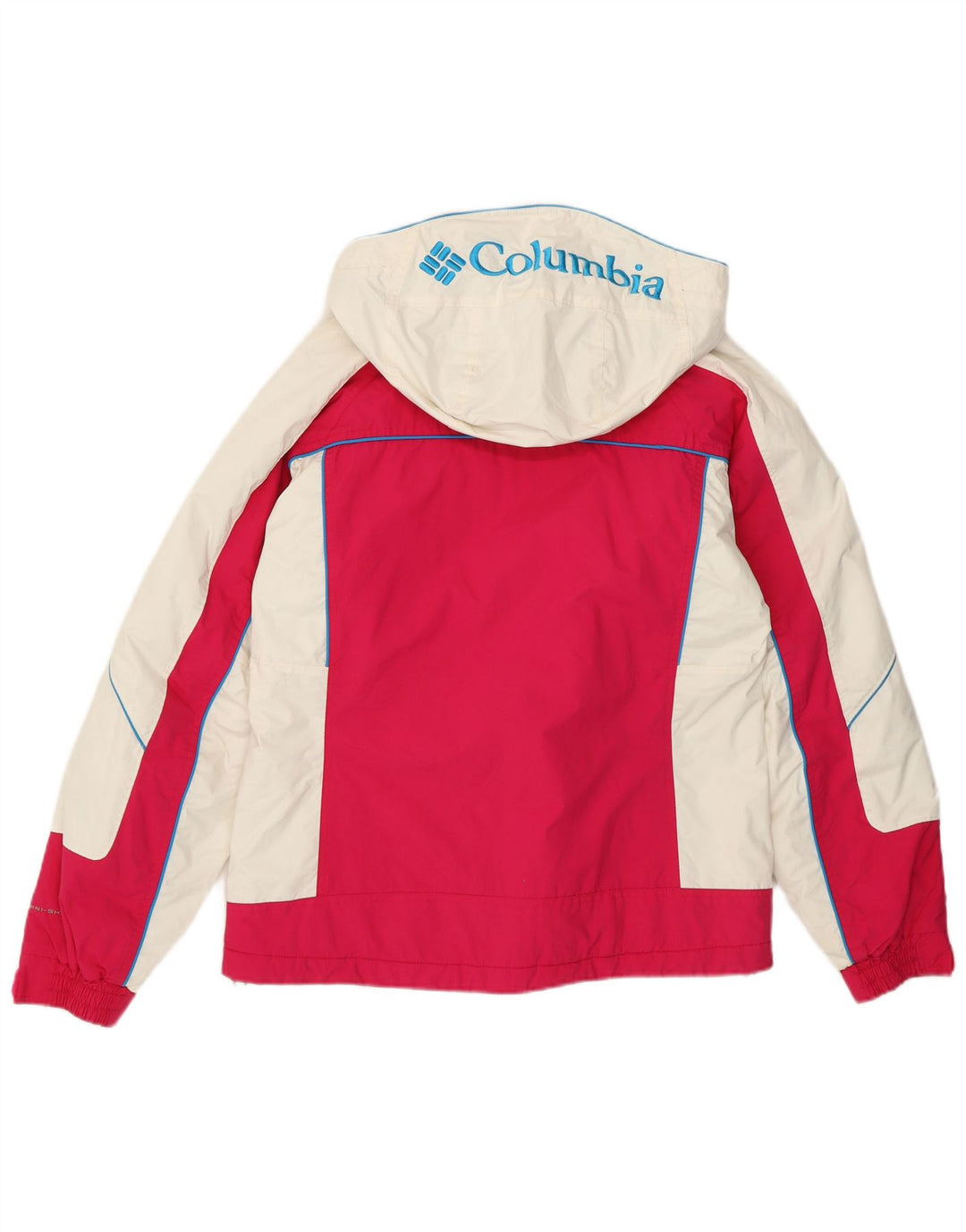 Columbia Veste Anorak à capuche surdimensionnée pour femme UK 10 Small Rose Colourblock