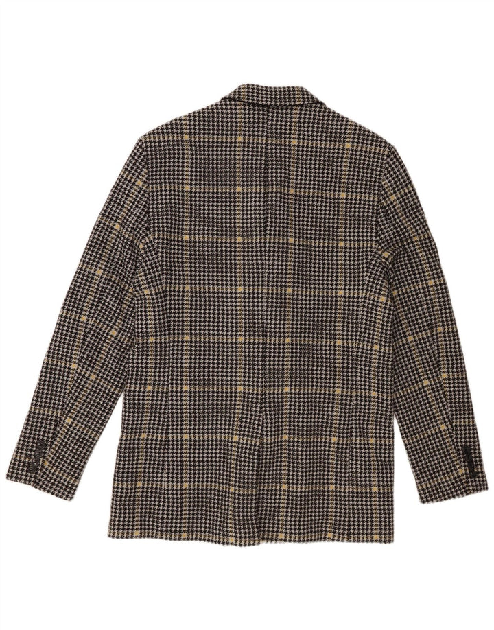 Zara Veste Blazer Double Boutonnage Homme UK 40 Grand Pied De Poule Gris