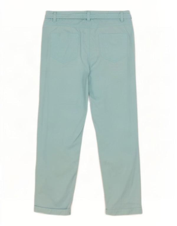 M&Co Pantalon Capri Femme UK 12 Medium W32 L22 Bleu Coton