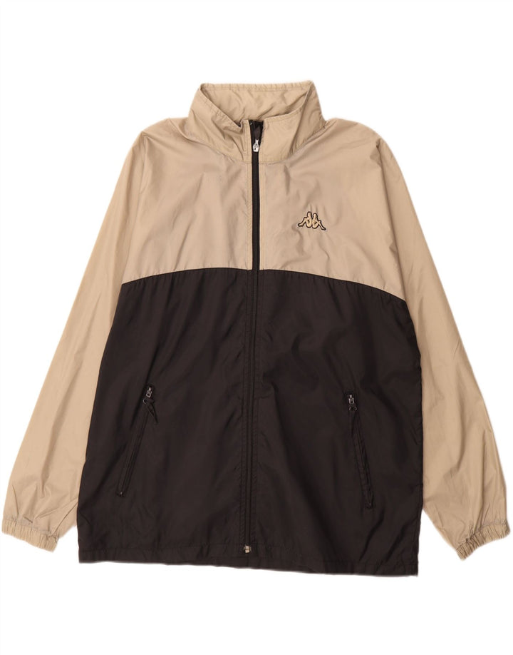 Kappa Veste de pluie zippée pour homme UK 38 Medium Beige Colourblock Nylon
