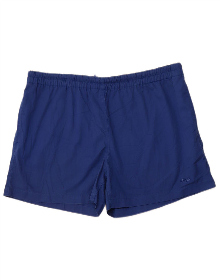 FILA Short de Sport Homme XL Bleu Polyester