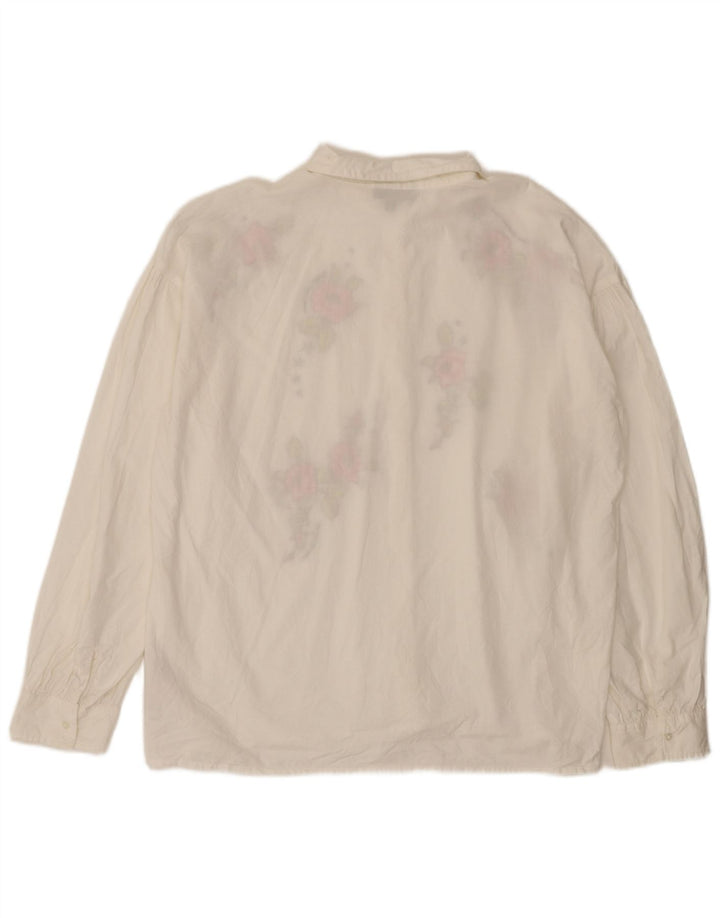 Topshop Chemisier graphique surdimensionné pour femme UK 12 Medium Blanc Floral