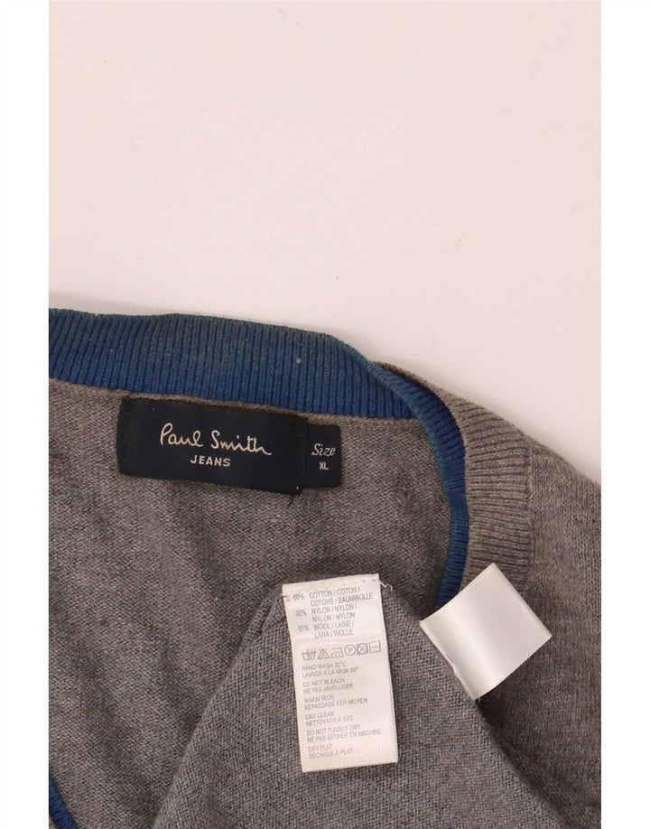 Paul Smith Pull col V Homme XL Gris Coton
