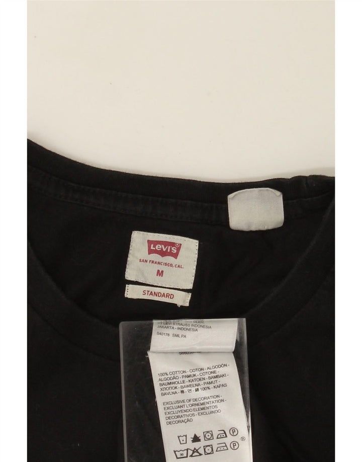 LEVI'S T-Shirt Coupe Standard Homme Noir Moyen Coton