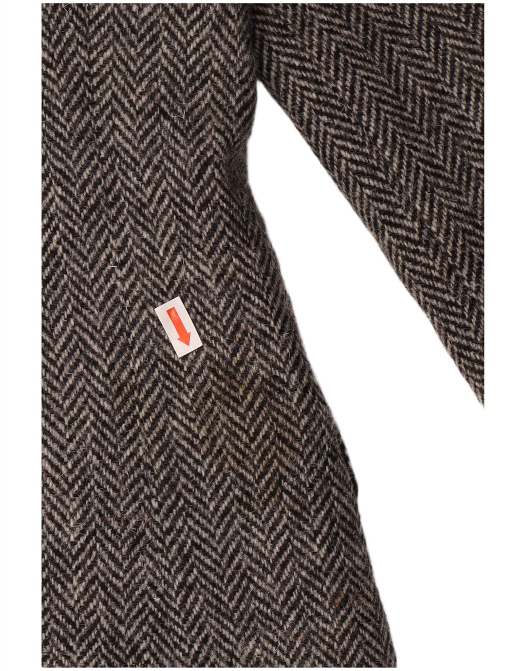 HARRIS TWEED Veste Blazer Homme UK 40 Grand Gris Chevrons Classique