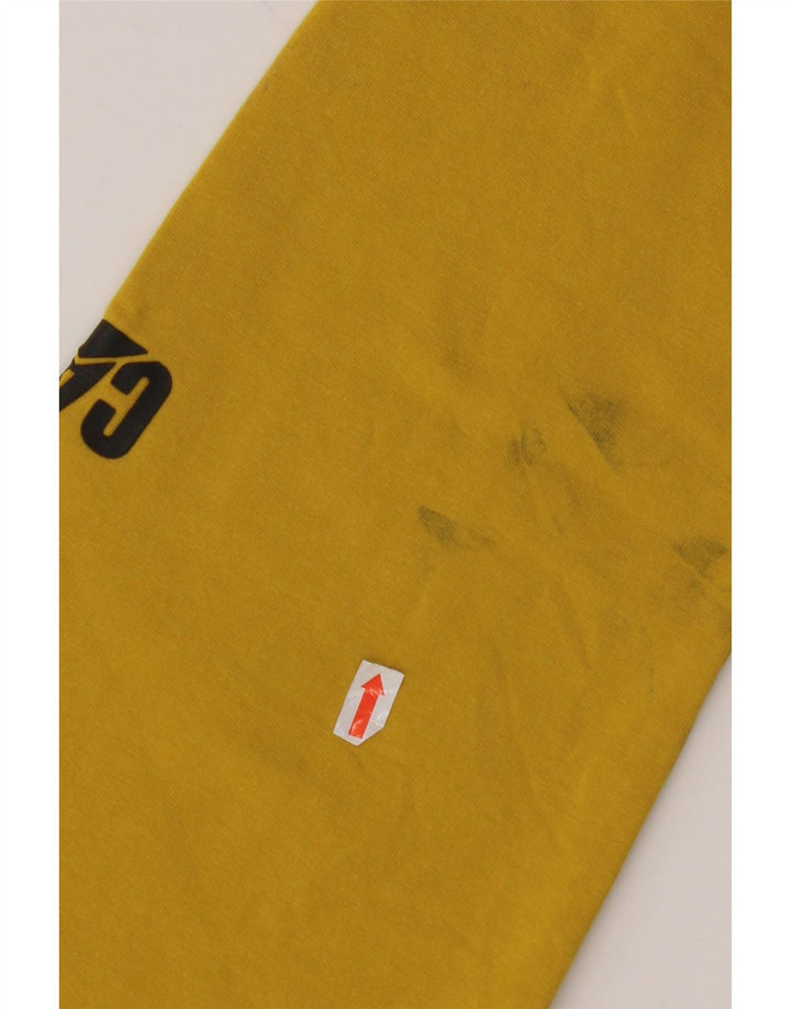 Sweat-shirt graphique CAT pour garçon, 13-14 ans, jaune, color block, en coton