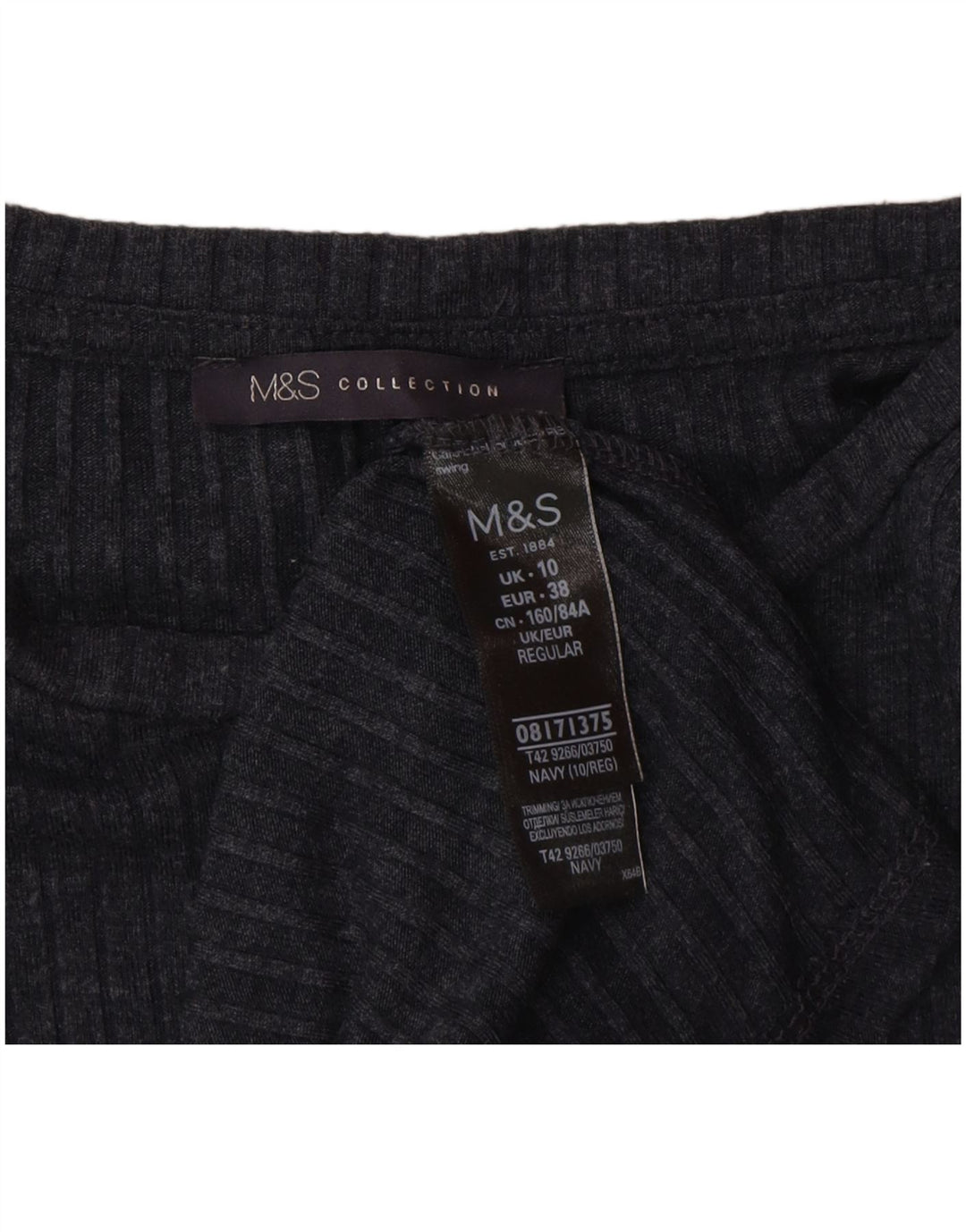 Marks & Spencer Robe pull pour femme UK 10 Small Gris Polyester