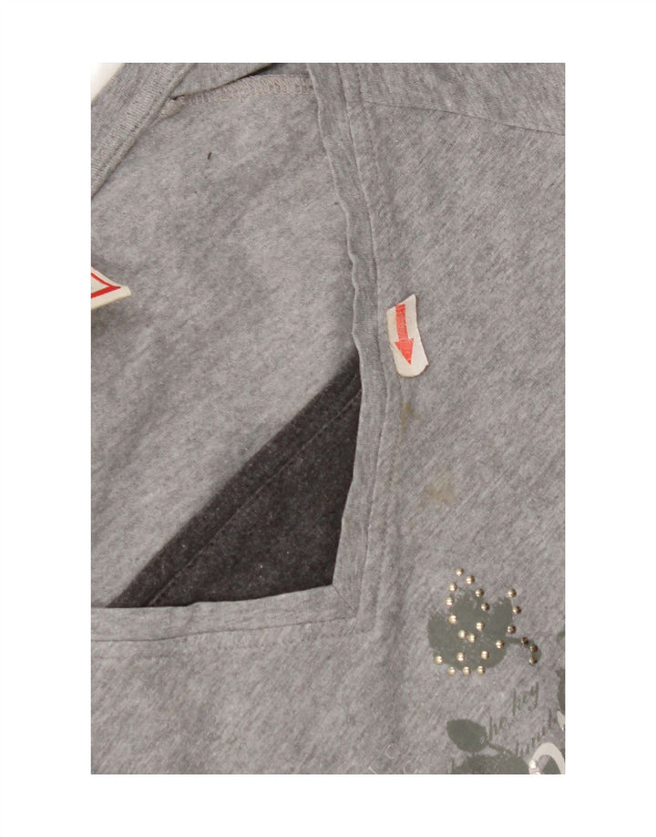 Champion Haut graphique Heritage Fit à manches longues pour femme Gris moyen UK 12