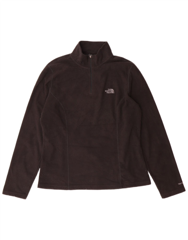 The North Face Pull polaire à col zippé pour femme UK 16 Large Noir Polyester