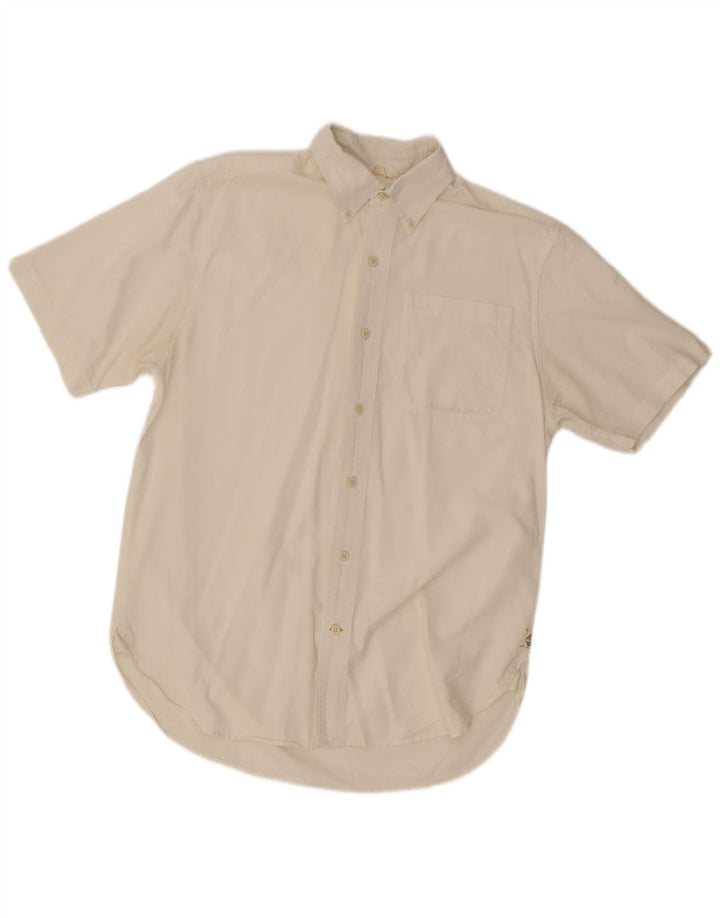 Timberland Chemise à Manches Courtes Homme Blanc Moyen