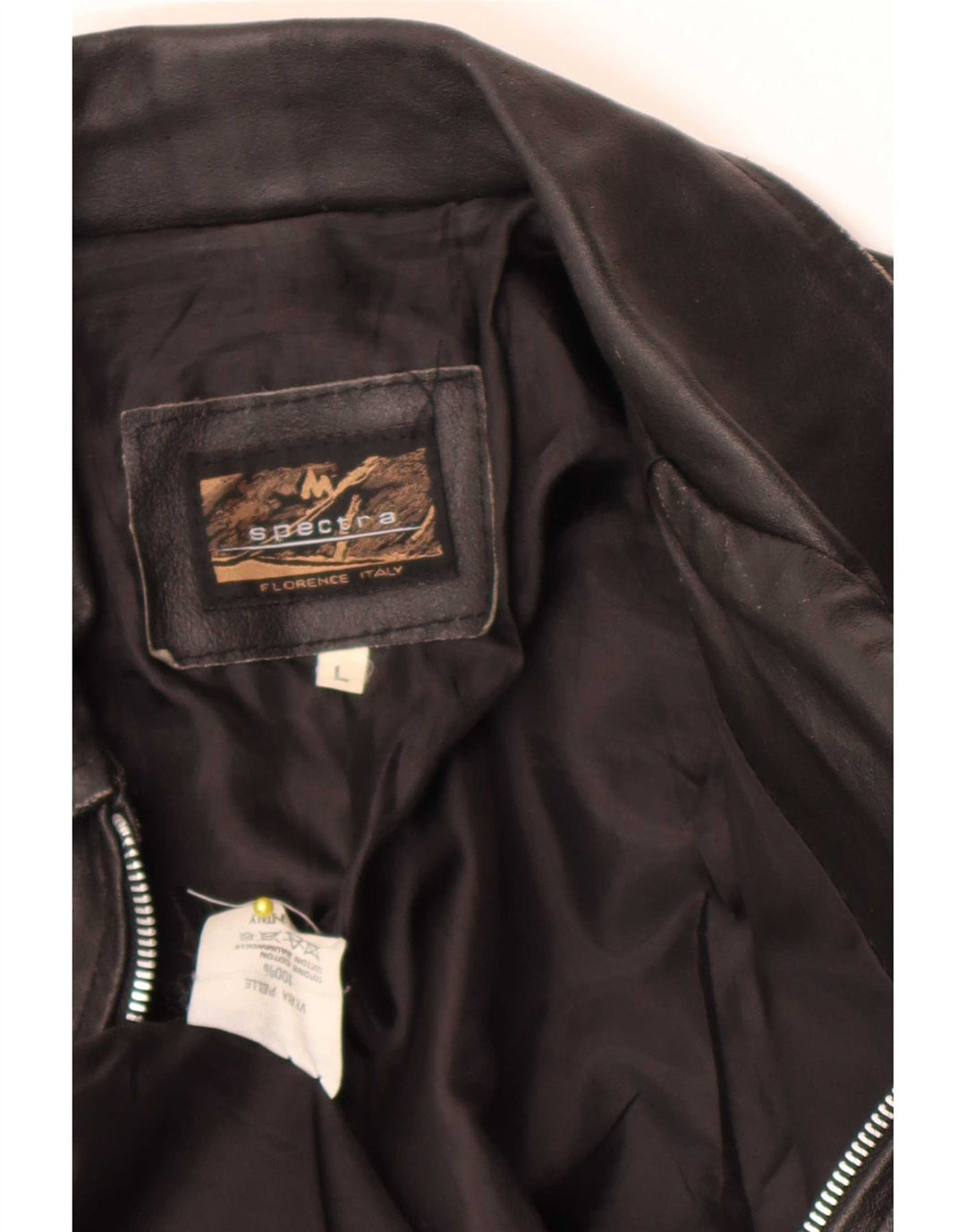 Spectra Veste en cuir pour femme UK 16 Large Noir