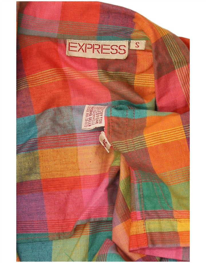 Express Veste Blazer 1 Bouton pour Femme UK 10 Petit Carreau Multicolore