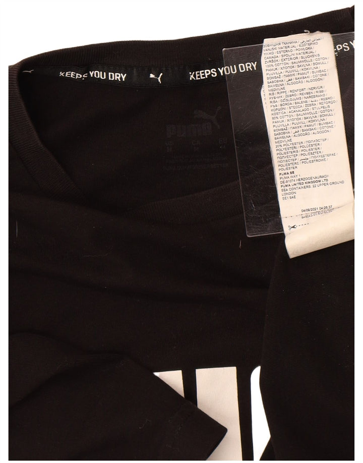 PUMA T-Shirt Graphique Homme Noir Moyen Coton