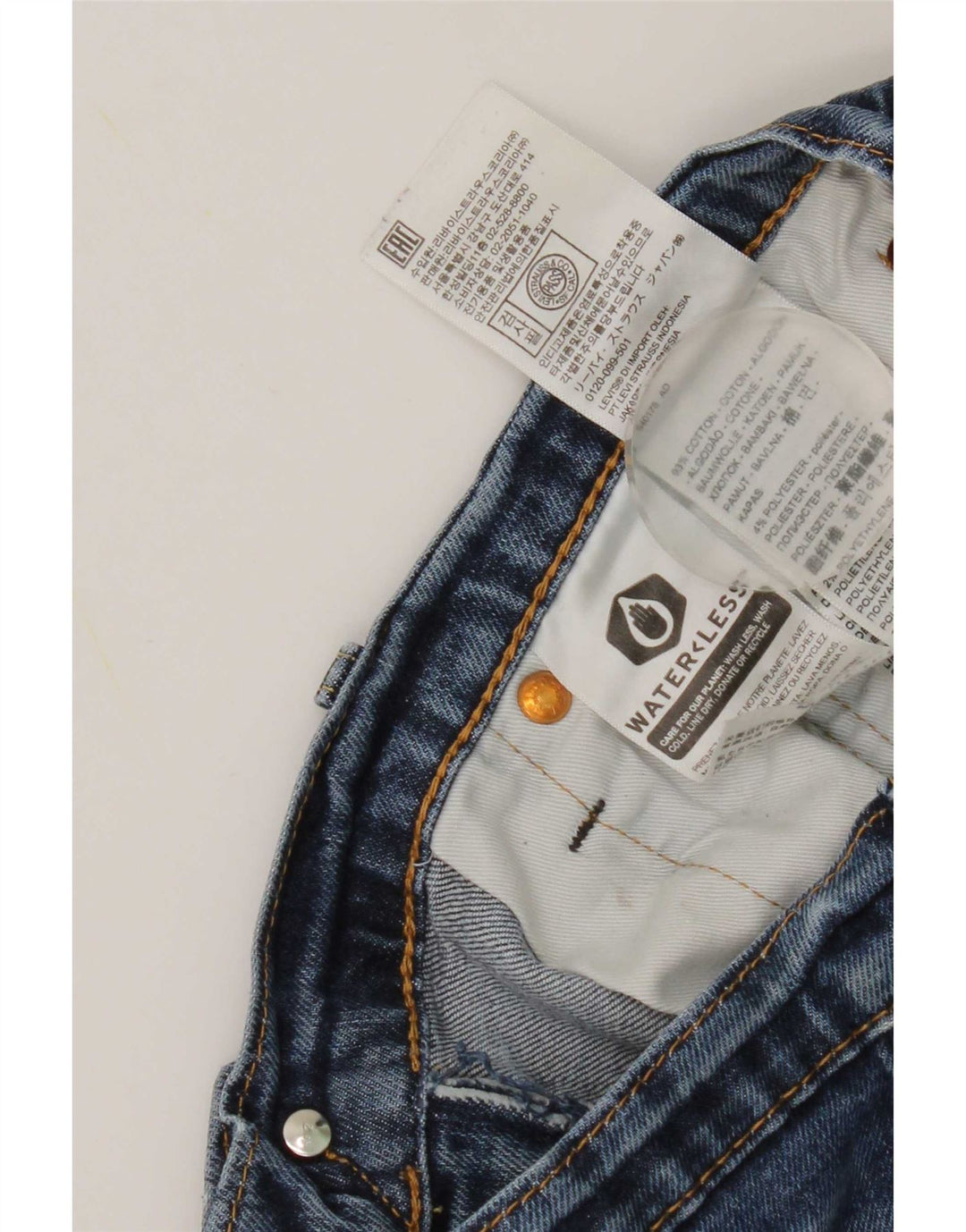 Levi's Jean Skinny Femme W32 L28 Bleu Coton