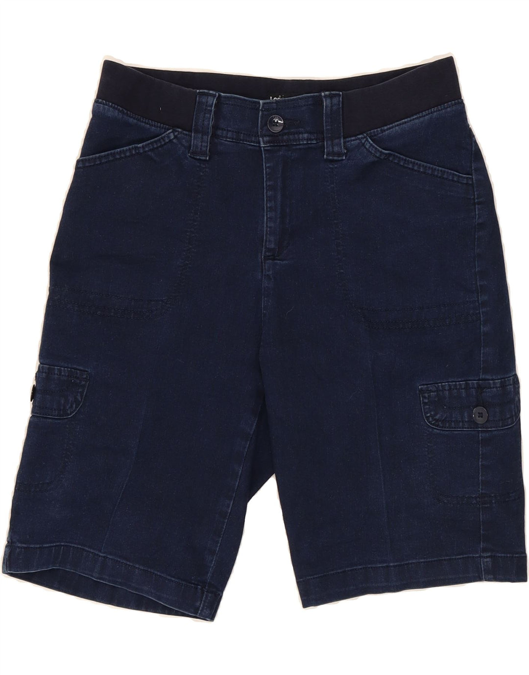 LEE Womens Relaxed Fit Cargo Denim Shorts US 6 Medium W28  Navy Blue Vintage Lee and Second-Hand Lee from Messina Hembry 