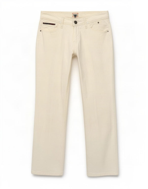 Tommy Hilfiger Jean droit femme W26 L30 coton blanc