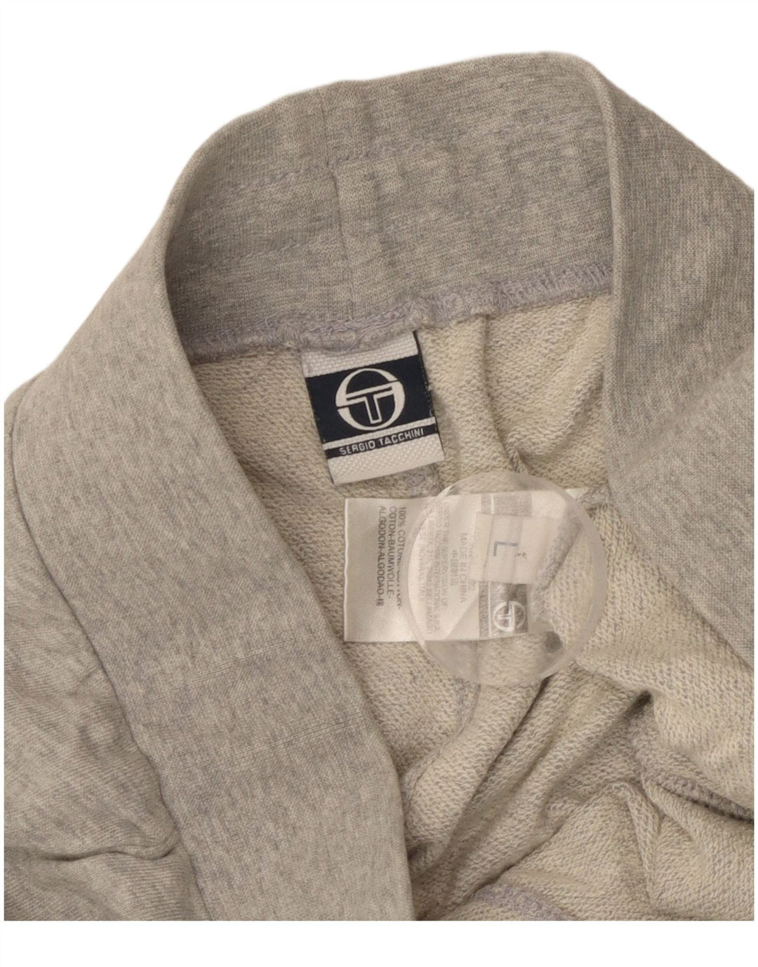 Sergio Tacchini Short de sport pour homme en coton color block grand gris