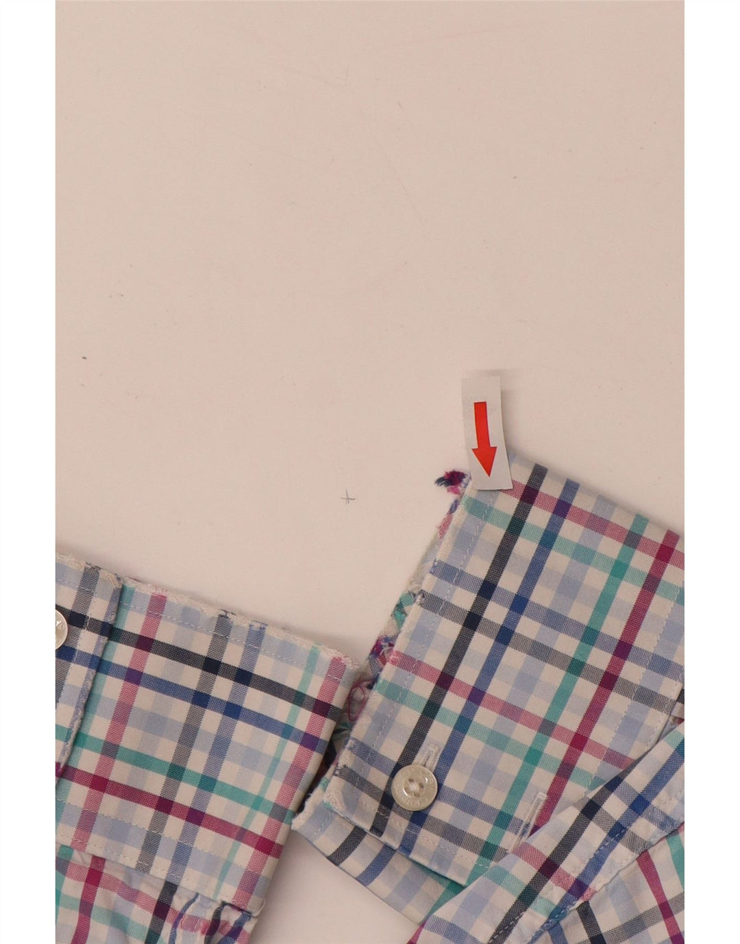 CREW CLOTHING Chemise Homme Grand Carreau Bleu Coton