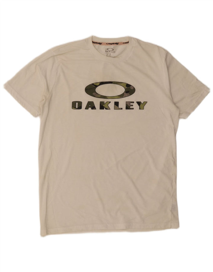 Oakley T-Shirt Regular Fit Graphic Homme Blanc Moyen