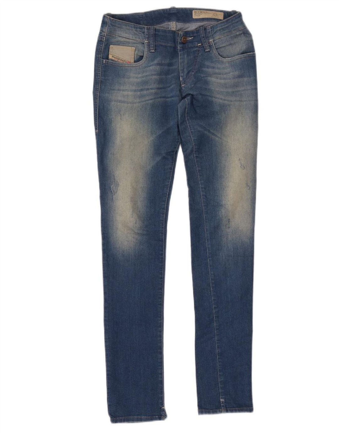 DIESEL Femme Grupee Super Skinny Jeans W26 L33 Bleu Coton