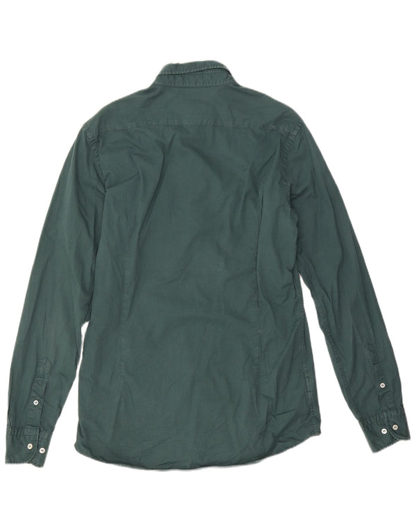 Massimo Dutti Chemise Homme Vert Moyen Coton