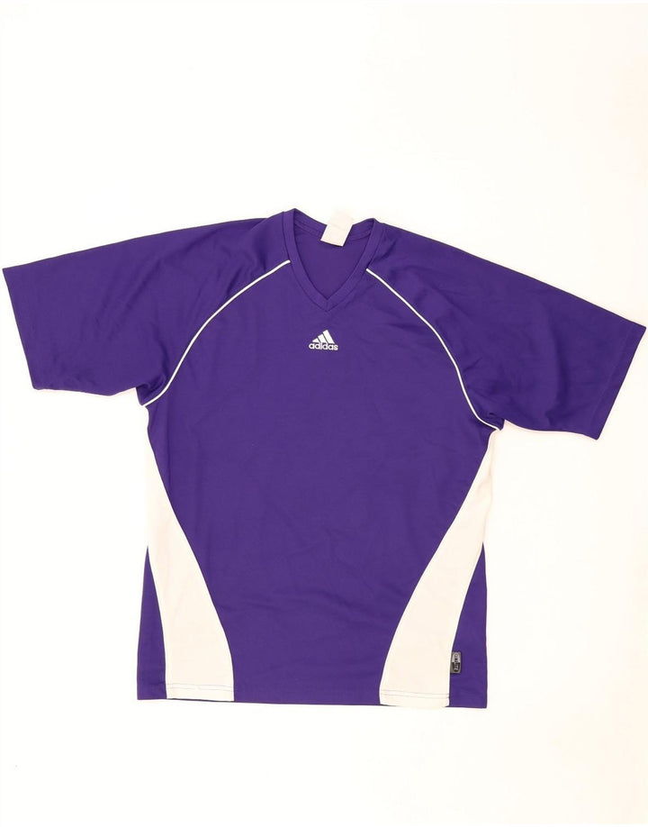 Adidas T-Shirt Homme Haut Petit Violet Colorblock Polyester