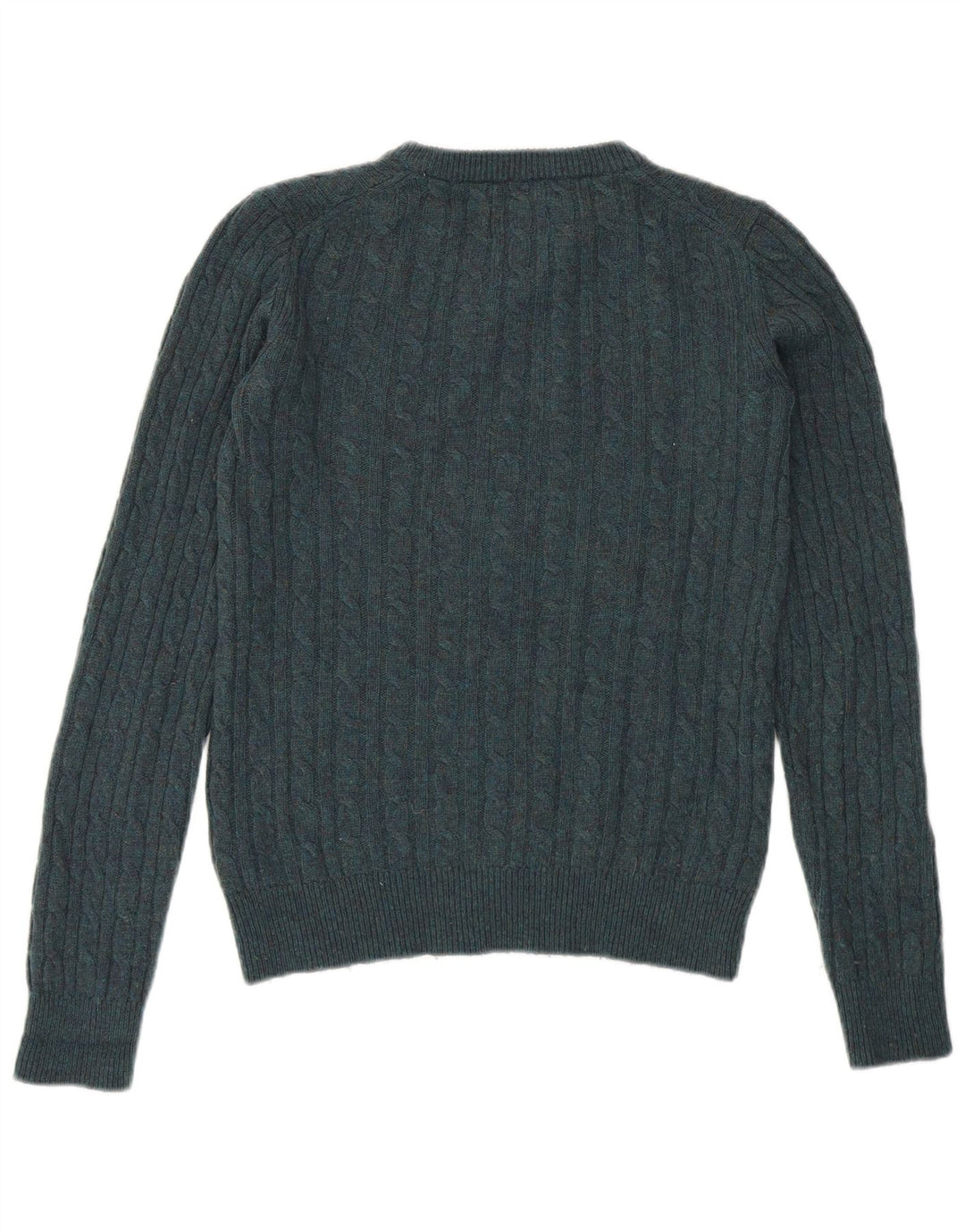 Jack Wills Pull à col rond pour femme UK 10 Petite laine mérinos verte