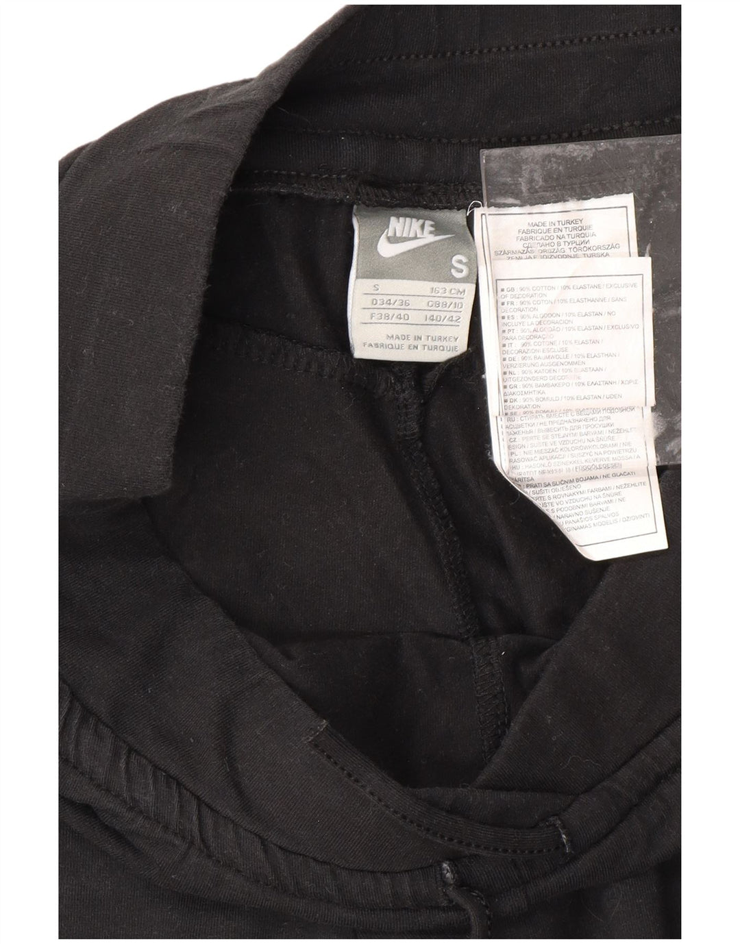 NIKE Pantalon de survêtement Capri pour femme UK 8/10 Petit coton noir