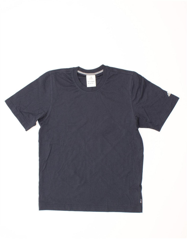ADIDAS Mens T-Shirt Top Small Navy Blue Cotton Vintage Adidas and Second-Hand Adidas from Messina Hembry 