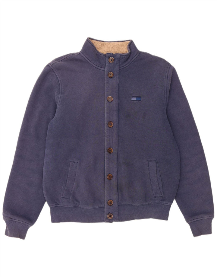 Tommy Hilfiger Veste de survêtement Sherpa pour homme en coton bleu Taille L