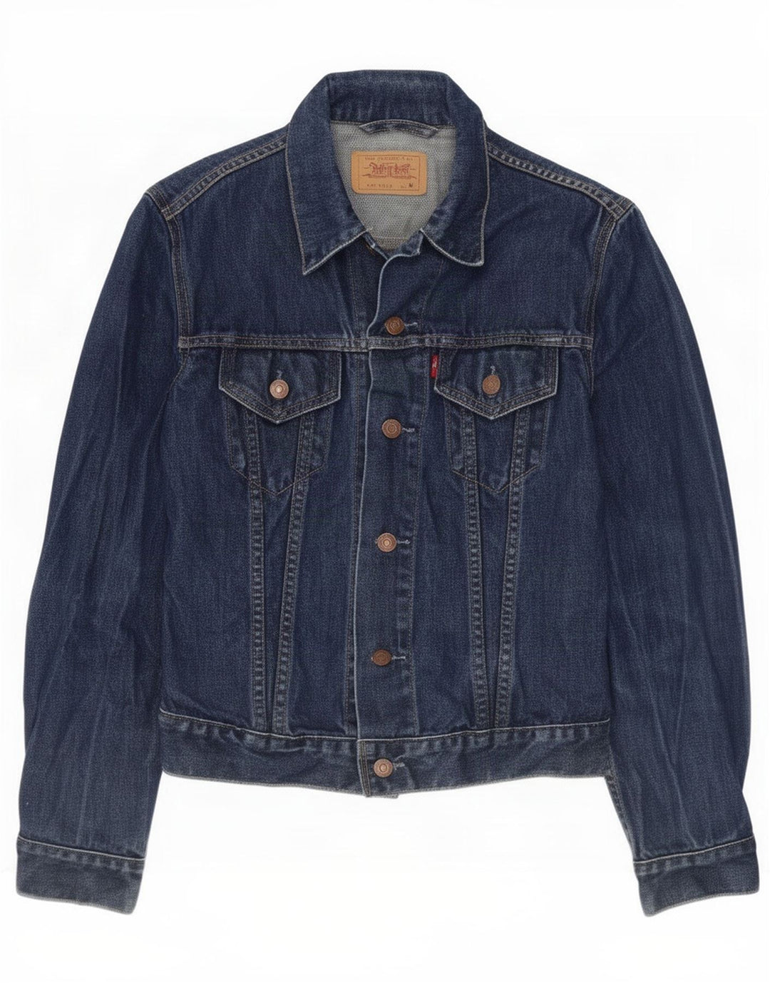 Levi's Veste en Jean Femme UK 12 Bleu Marine Moyen Coton