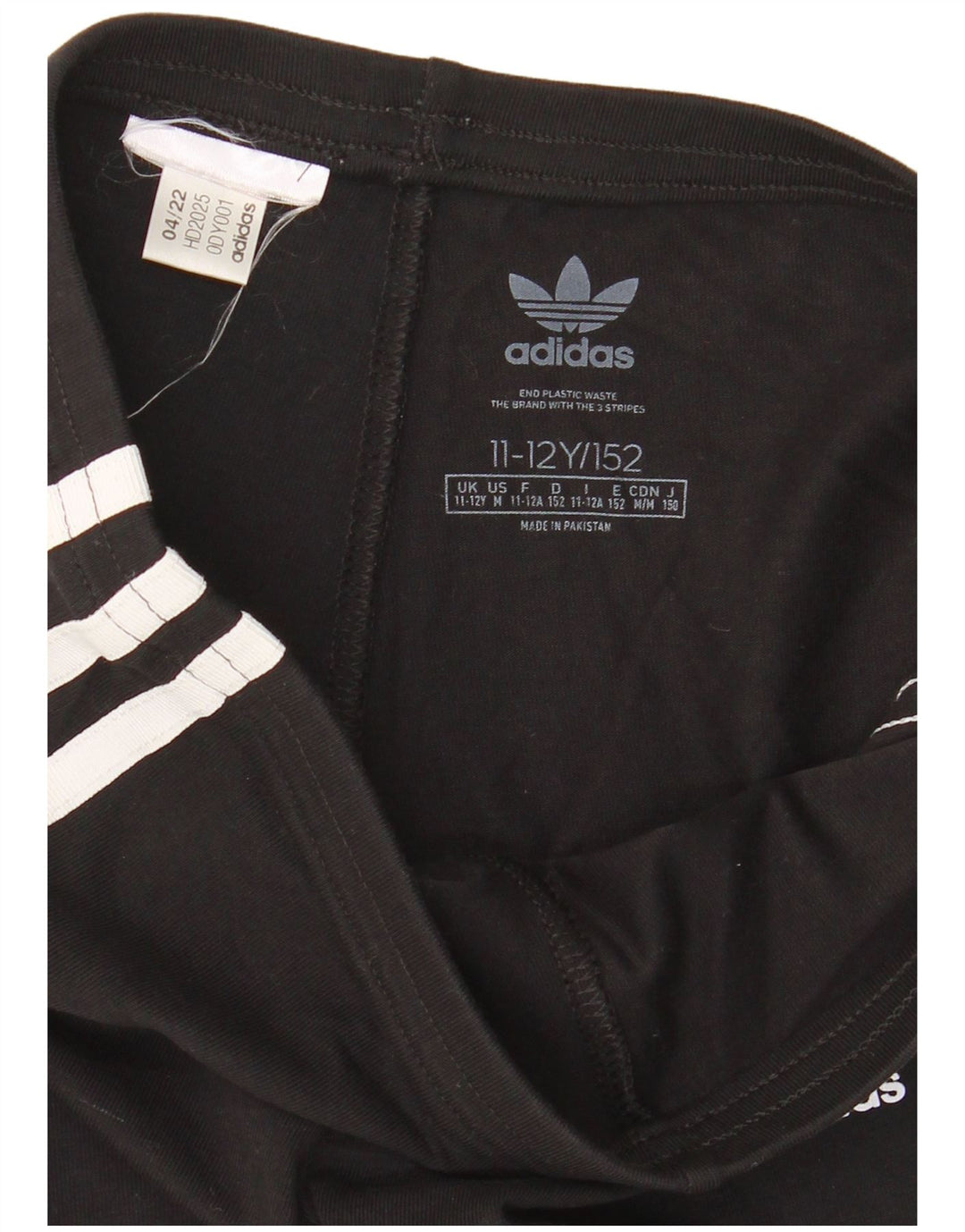 ADIDAS Girls Leggings 11-12 Years  Black