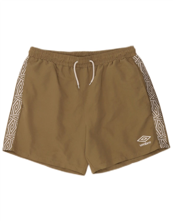 Umbro Short de Bain Graphique Homme Kaki Colorblock Large Polyester
