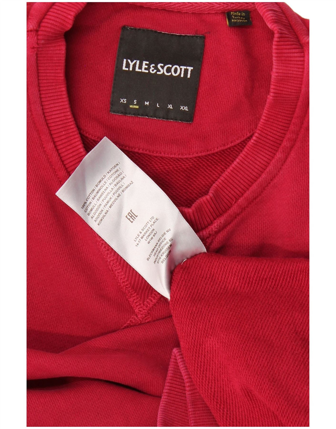 LYLE & SCOTT Sweat-Shirt Homme Petit Rouge Coton