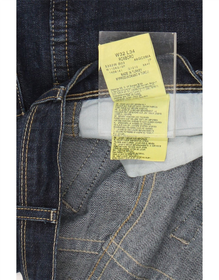 WRANGLER Jean Droit Roxboro Homme W32 L34 Bleu Coton