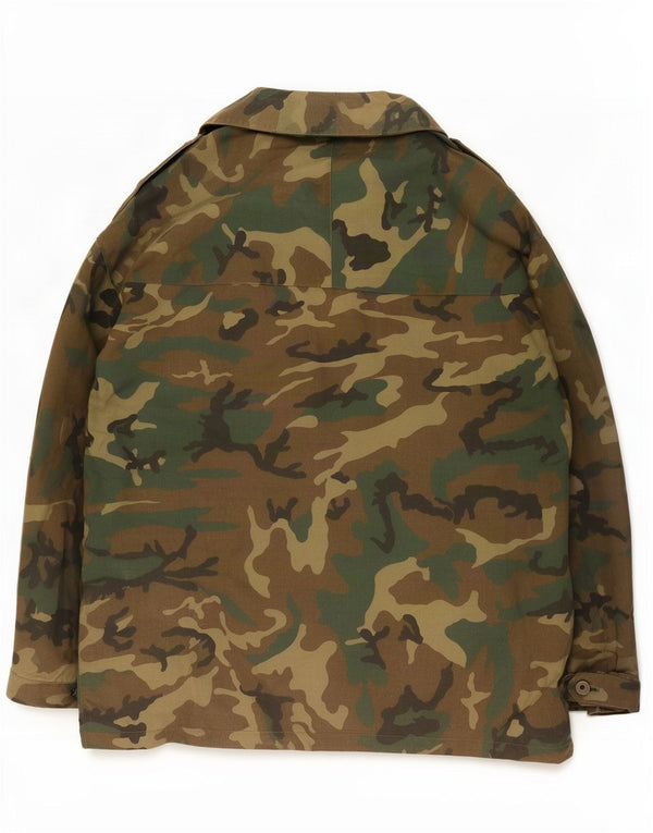 veste militaire à capuche vintage pour hommes UK 44 2XL Kaki Camouflage Coton