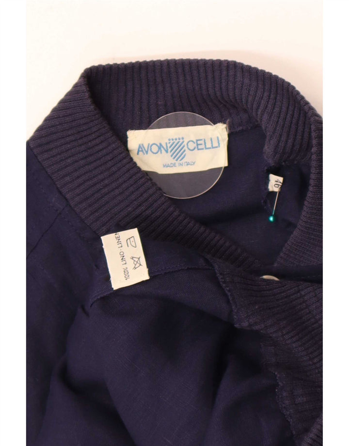 Avon Celli Veste Bomber Coupe Ample pour Homme IT 46 Petit Lin Bleu Marine
