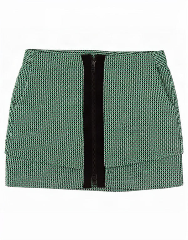Armani Exchange Mini-jupe femme US 2 XS W26 Coton vichy vert