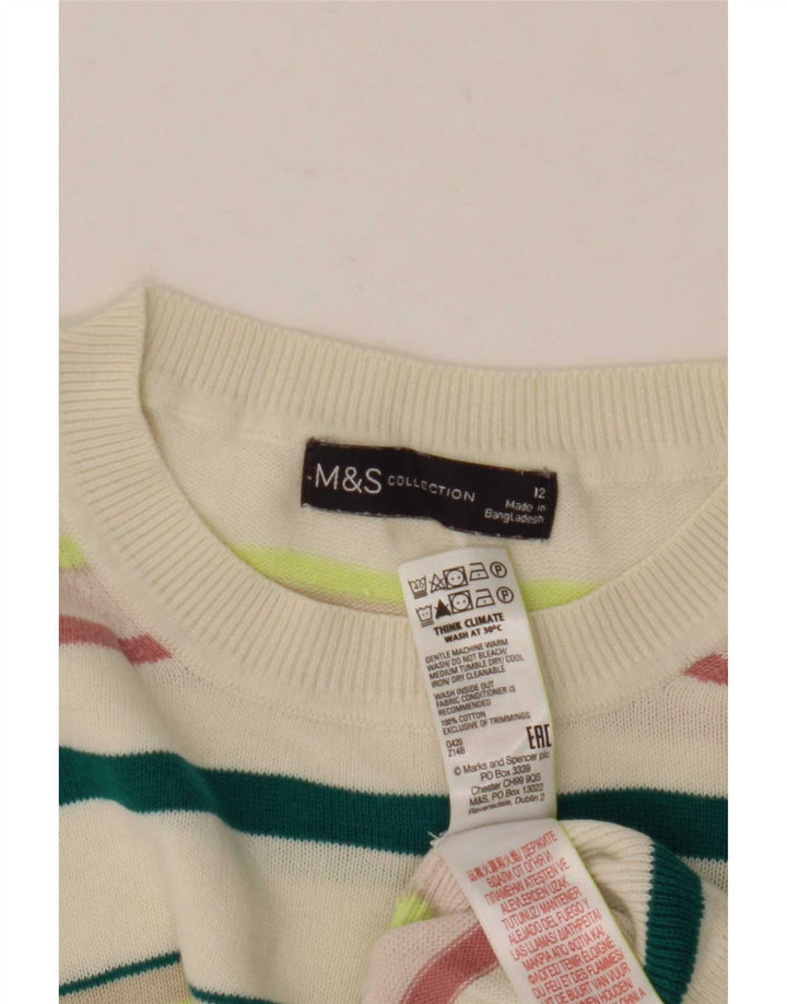 Marks & Spencer Pull ras du cou pour femme UK 12 Medium Multicolore