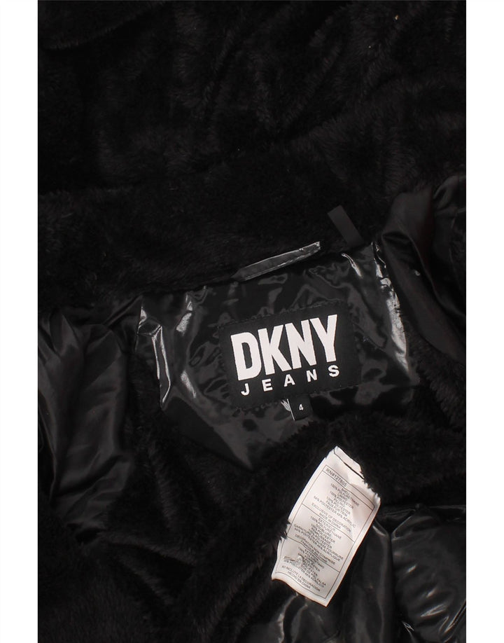 Dkny Manteau rembourré à capuche pour fille 3-4 ans Noir Polyamide