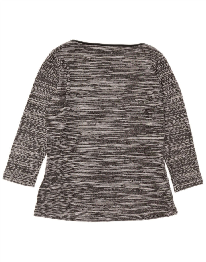 Marks & Spencer Haut pour femme à manches 3/4 UK 8 Small Viscose mouchetée gris