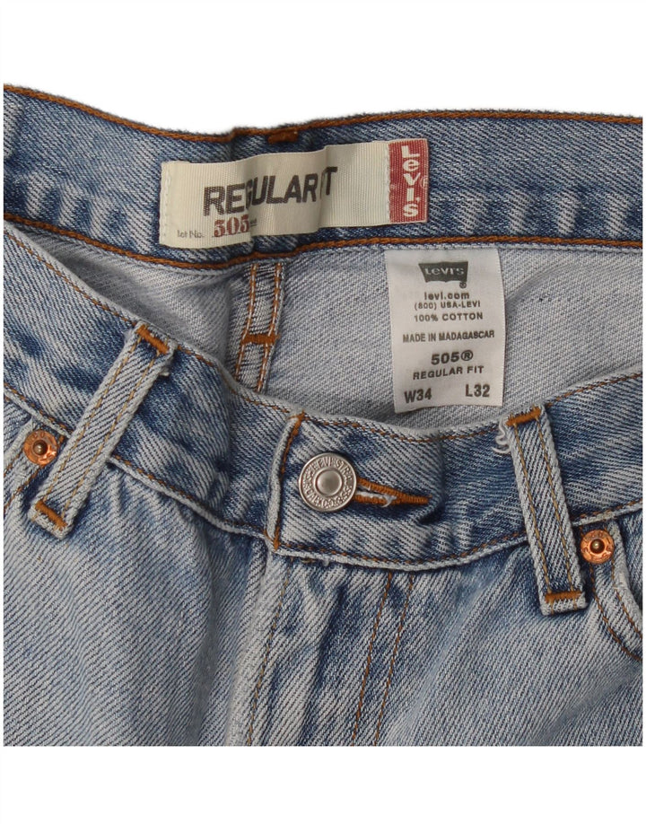 LEVI'S Jean Droit 505 Regular Fit Homme W34 L32 Bleu Coton