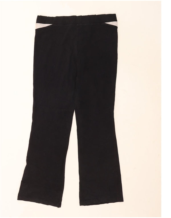 Fila Pantalon de survêtement évasé pour femme UK 12 Medium Noir Coton Sports