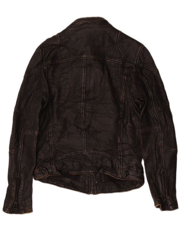 Gypsy Mens Leather Jacket UK 38 Medium Black