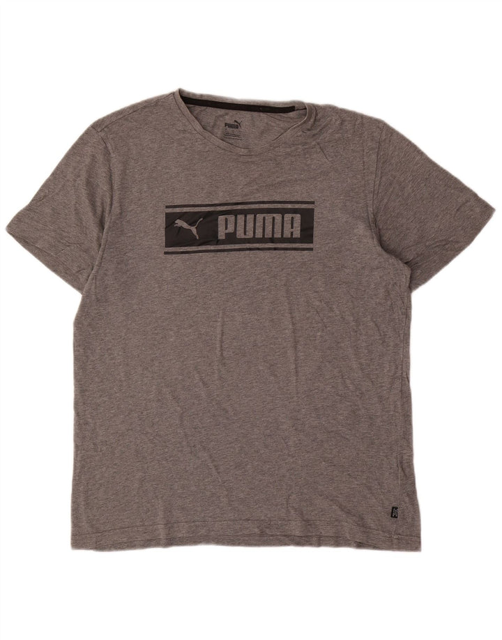 Puma T-Shirt Graphique Homme Grand Gris Coton