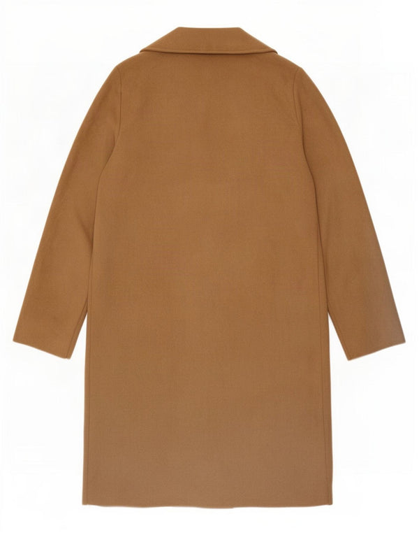 Zara Womens Open Overcoat UK 10 Small Marron Polyester