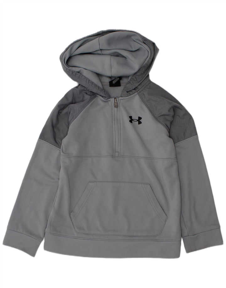 Under Armour Sweat à capuche pour garçon 6-7 ans Gris Colorblock Polyester